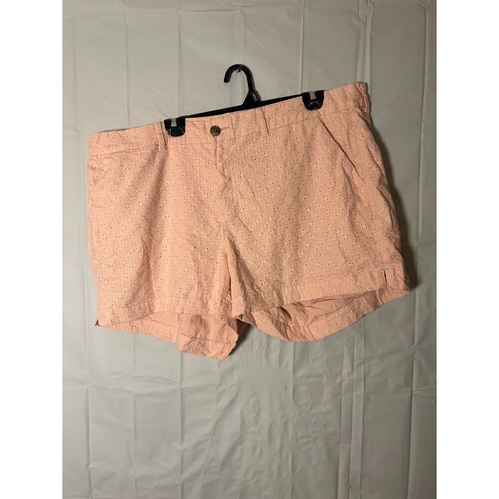 Old Navy Everyday Short Mid Rise Pink Eyelet Cotton Lace Shorts Womens 18 Plus